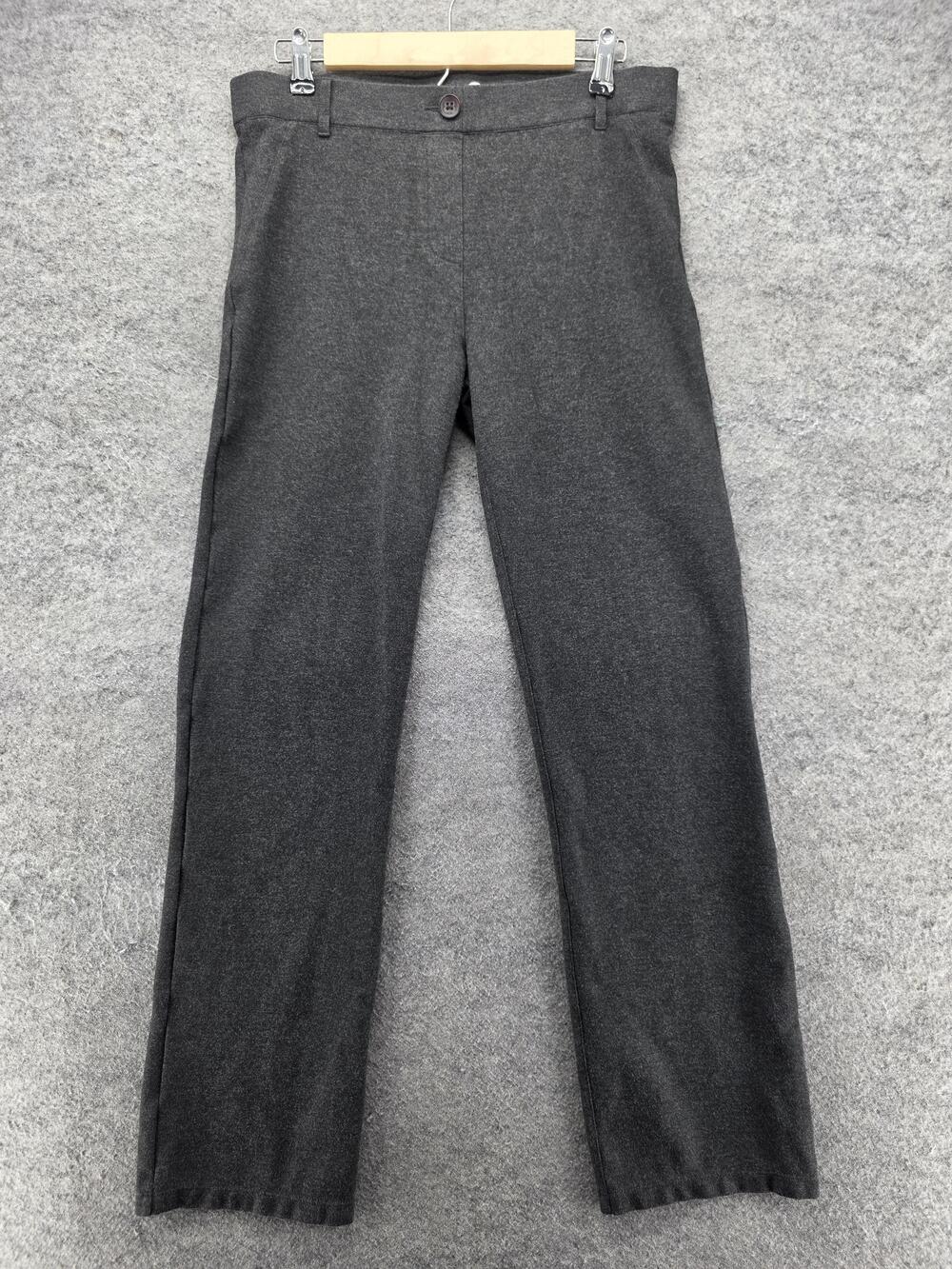 Betabrand Pants Womens L Gray Dress Pants Ponte Stretch Pockets Zip 30.5 In